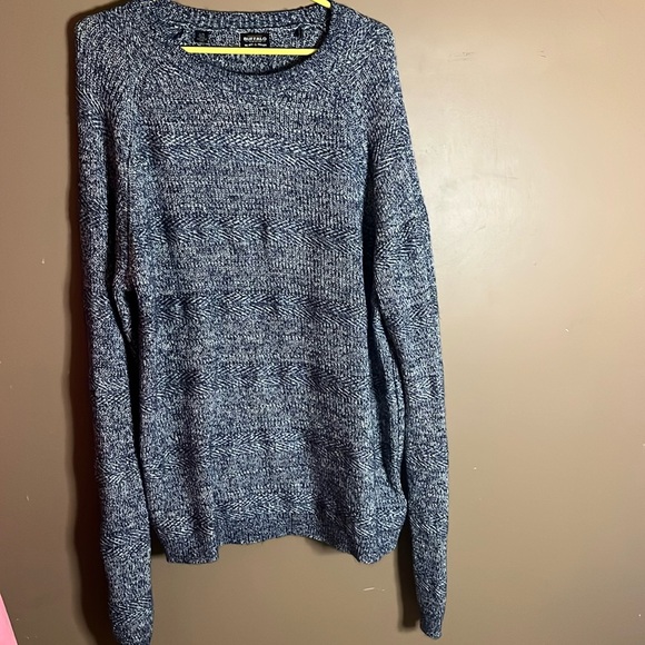 Buffalo crew neck Heathered blue sweater - Picture 1 of 4